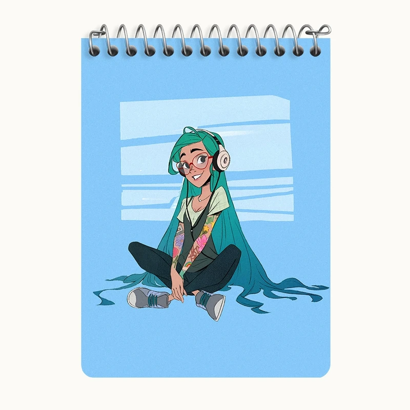 دفتر یادداشت 50 برگ خندالو طرح دخترانه کد N6982