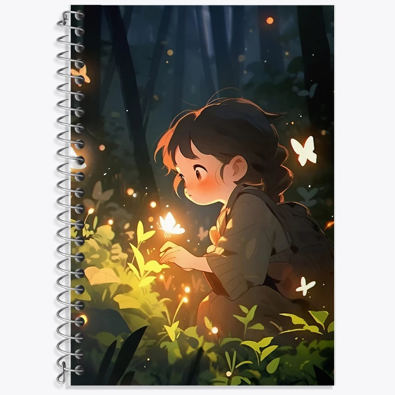 دفتر زبان 50 برگ خندالو مدل سه خط طرح دختر ماجراجو کد F10996