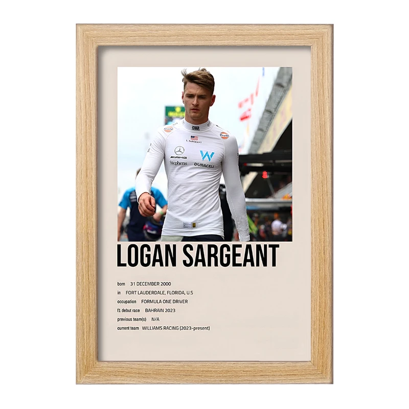 تابلو خندالو طرح لوگان سارجنت (Logan Sargeant) کد F13475