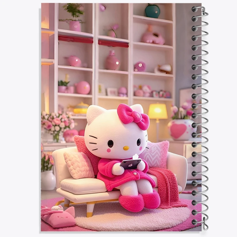 دفتر شطرنجی 50 برگ خندالو طرح هلو کیتی (Hello Kitty) کد F11976