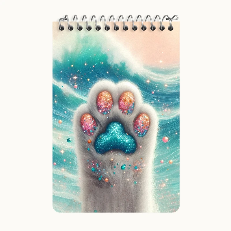 دفتر یادداشت 50 برگ خندالو طرح پنجه ی کیوت گربه  کد F6082