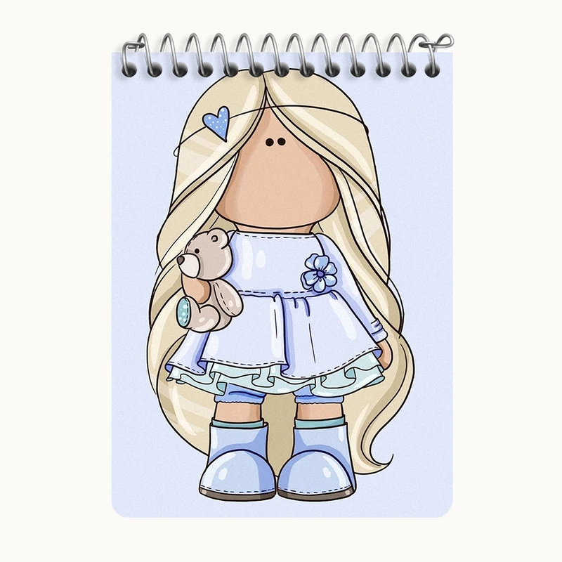 دفتر یادداشت 50 برگ خندالو طرح دخترانه کودکانه کد N1812