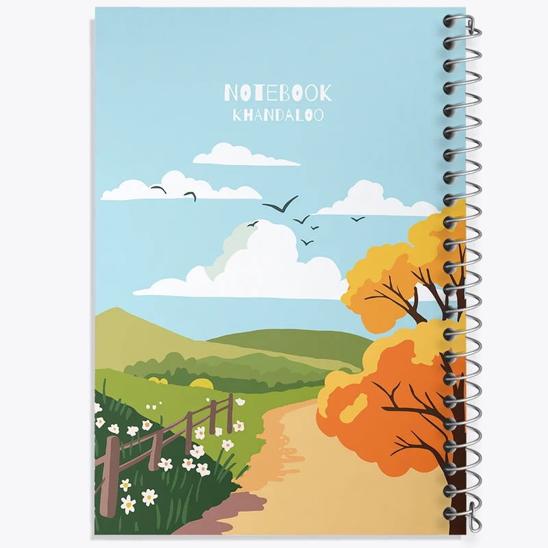 دفتر طراحی 50 برگ خندالو طرح طبیعت کد N995