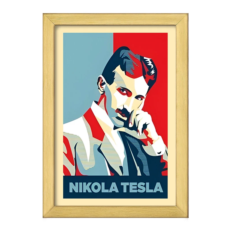 تابلو خندالو طرح نیکولا تسلا (Nikola Tesla) کد F6487