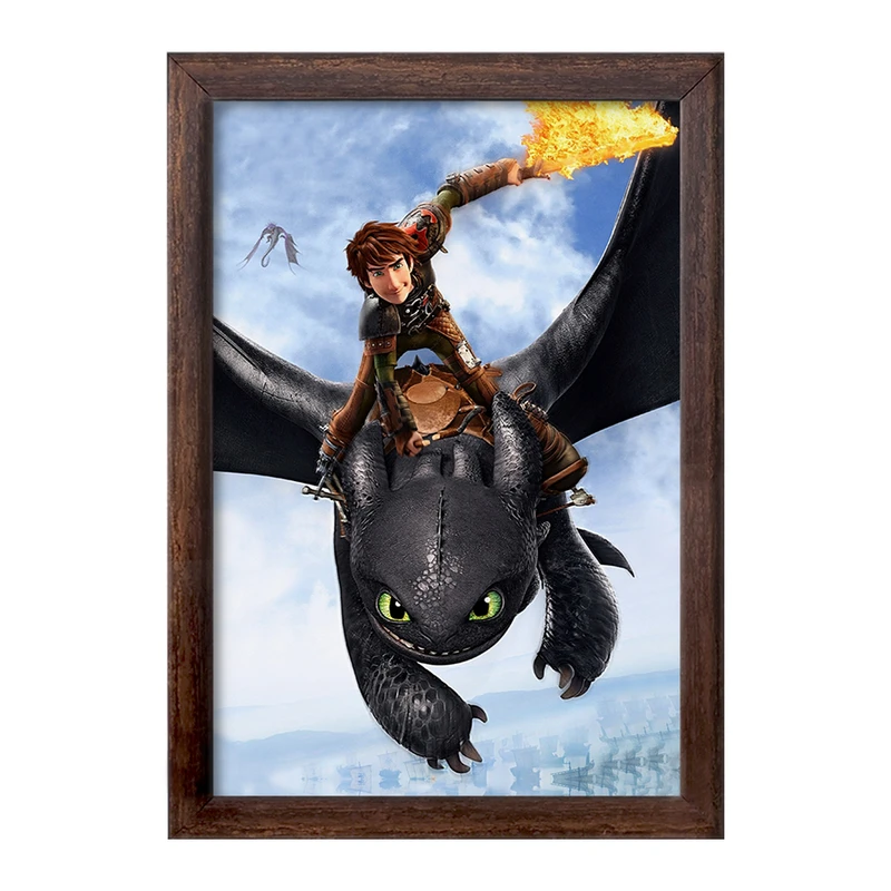 تابلو خندالو طرح اژدها سواران DreamWorks Dragons  کد 13755