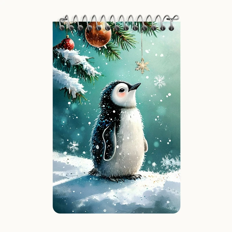 دفتر یادداشت 50 برگ خندالو طرح پنگوئن کد F8687