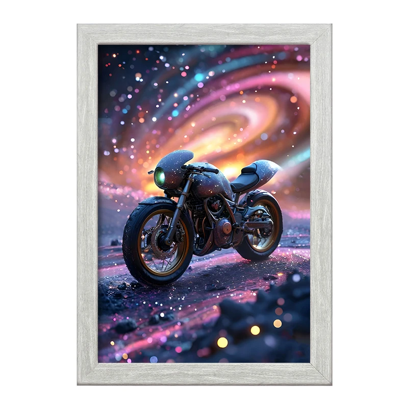 تابلو خندالو طرح موتور و کهکشان کد F11523