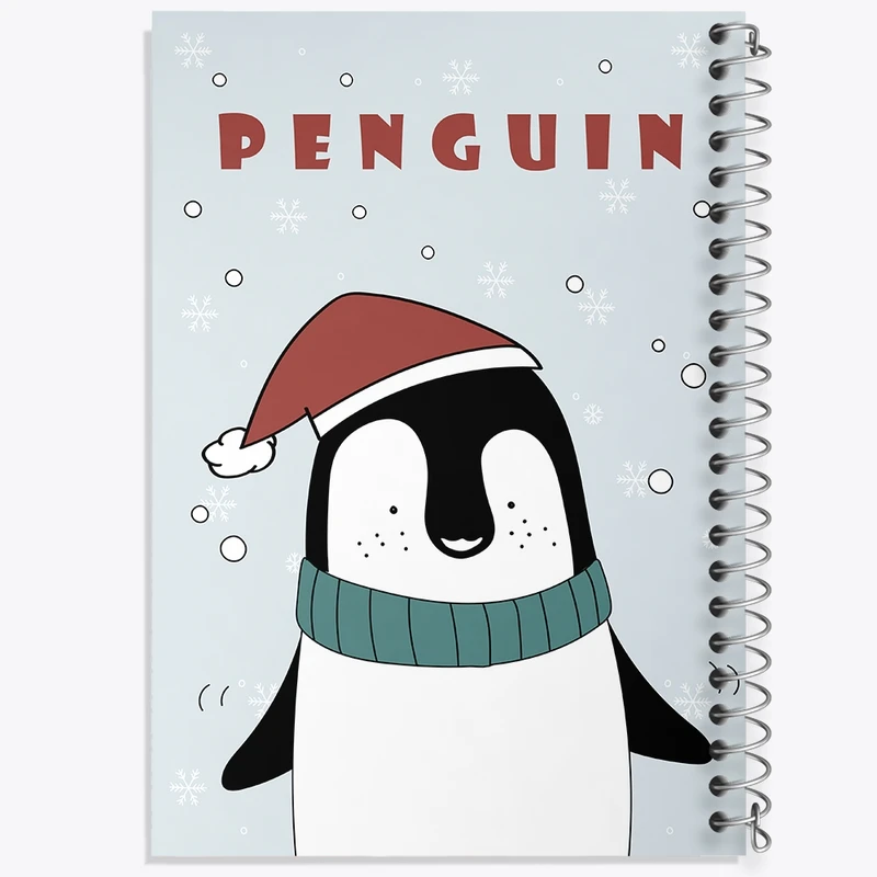 دفتر طراحی 50 برگ خندالو طرح پنگوئن کیوت کد N2526