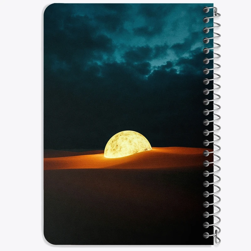 دفتر یادداشت 50 برگ خندالو طرح ماه (Moon) کد F4