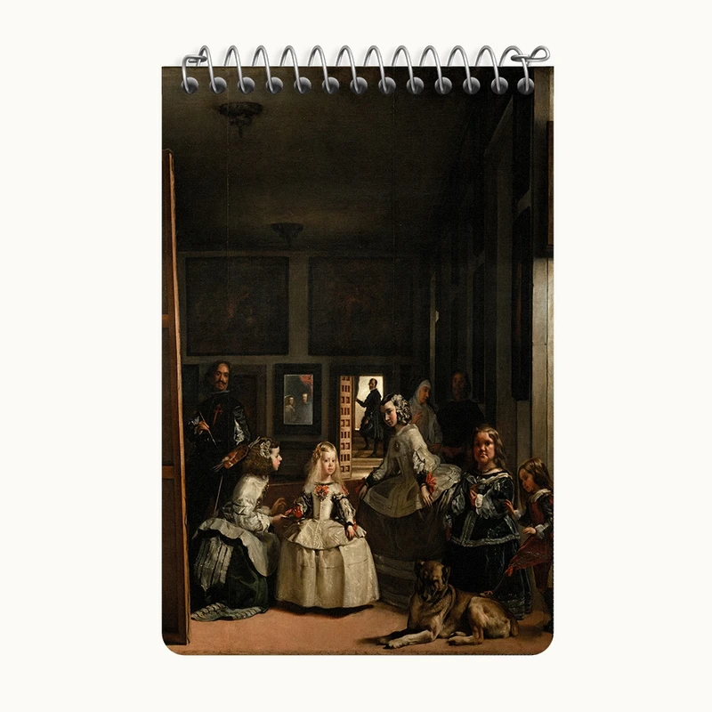 دفتر یادداشت 50 برگ خندالو طرح نقاشی ندیمه ها اثر دیه‌گو ولاسکس کد F12363