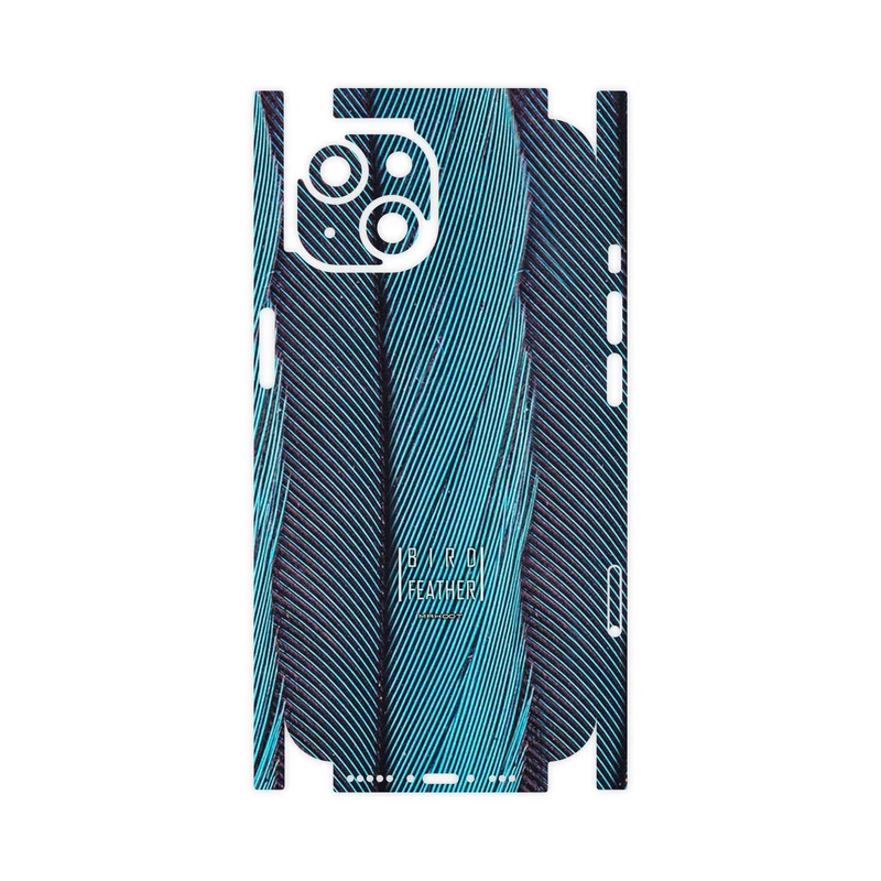 برچسب پوششی ماهوت مدل Turquoise feathers-FullSkin مناسب برای گوشی موبایل اپل iPhone 14