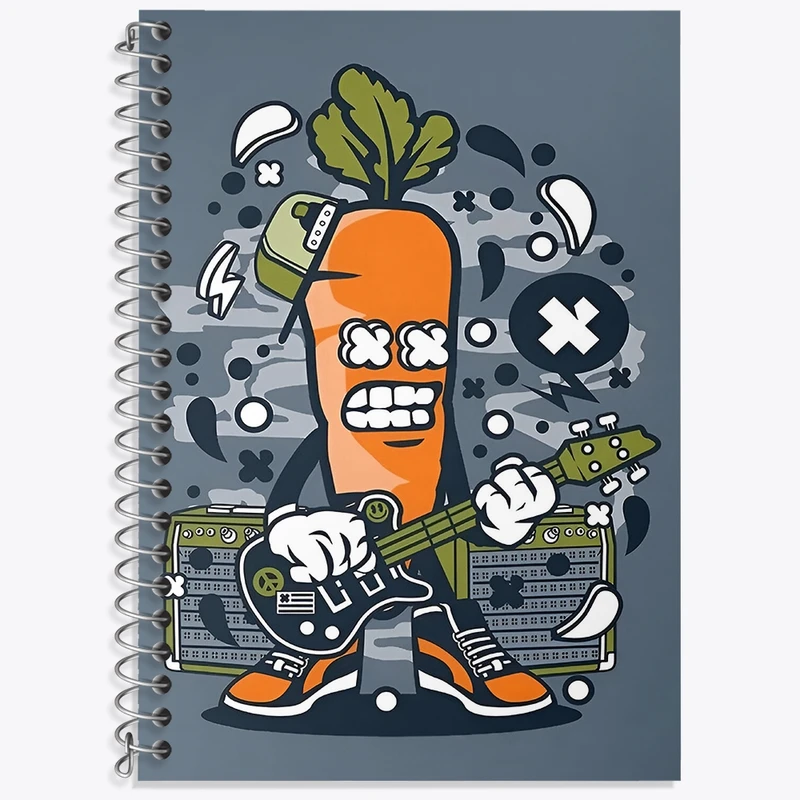 دفتر لغت 50 برگ خندالو طرح هویج بامزه کد F4368