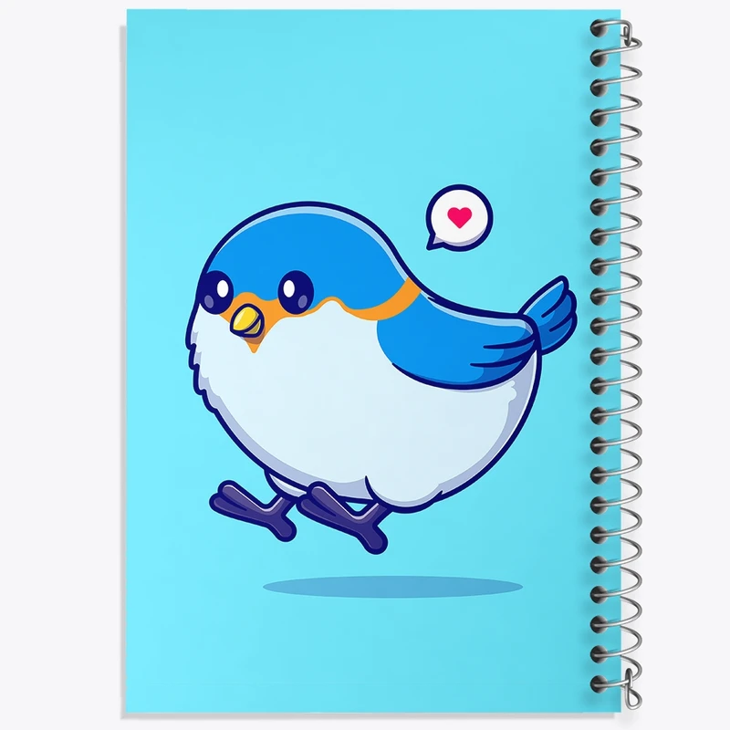 دفتر طراحی 50 برگ خندالو طرح حیوانات بامزه گنجشک کد 29694