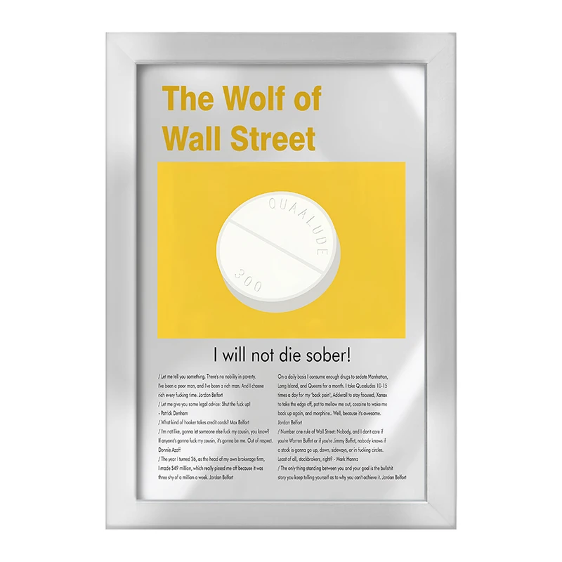 تابلو خندالو طرح گرگ وال استریت (The Wolf of Wall Stree) کد F13845