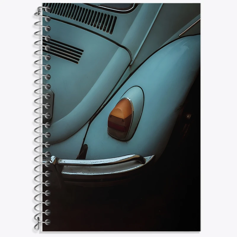 دفتر زبان 50 برگ خندالو مدل سه خط طرح فولکس کد F9270