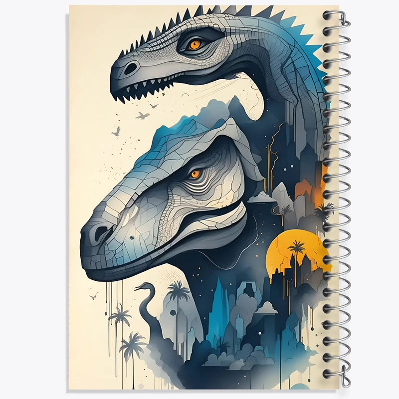 دفتر مشق 100 برگ خندالو طرح دایناسور (Dino) کد F13781