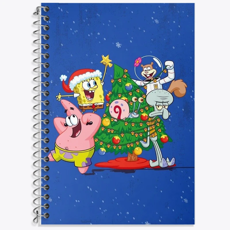 دفتر زبان 50 برگ خندالو مدل دو خط طرح باب اسفنجی کد F8596