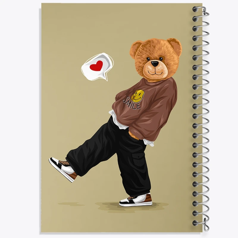 دفتر طراحی 50 برگ خندالو طرح تدی Teddy کد 26175