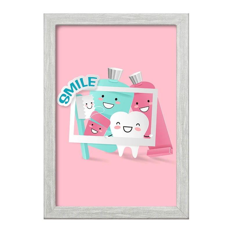 تابلو خندالو طرح دندان و دندان پزشکی کودکانه کد 36721