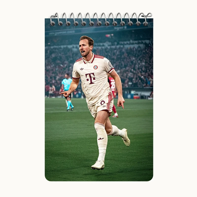 دفتر یادداشت 50 برگ خندالو طرح هری کین (Harry Kane) کد F14319