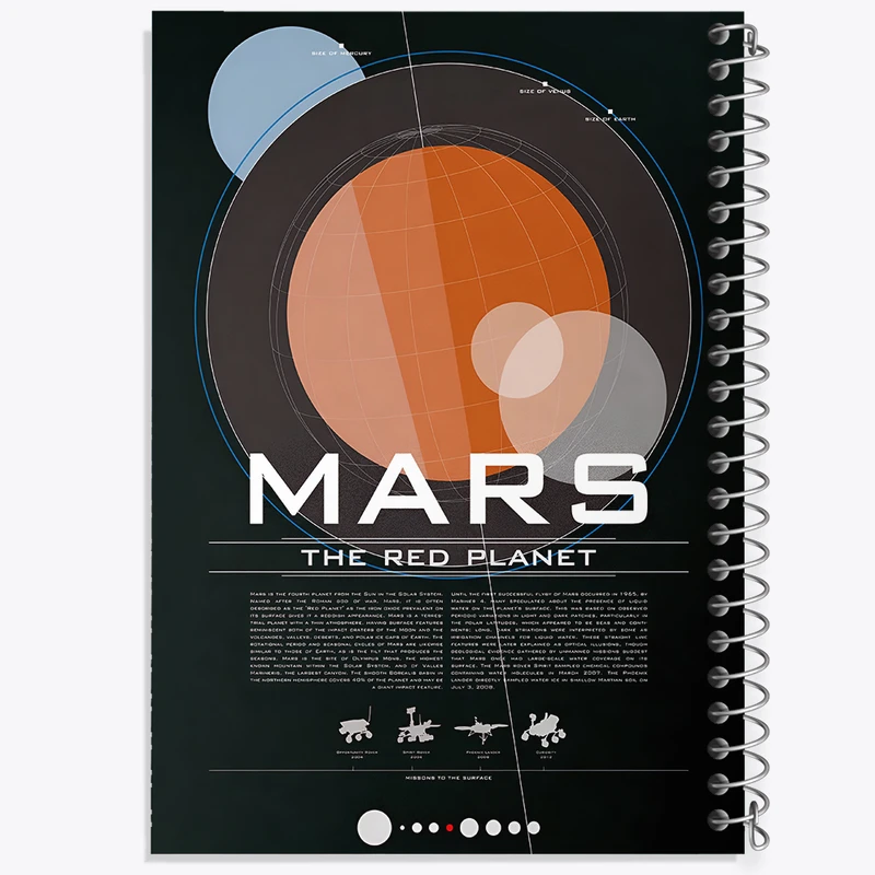 دفتر نقاشی 50 برگ خندالو طرح مریخ (Mars) کد F13888