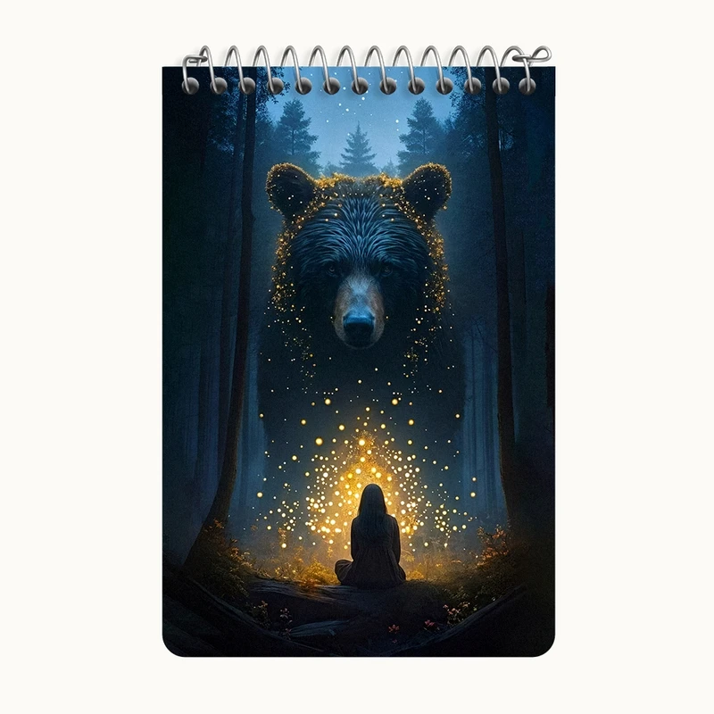 دفتر یادداشت 50 برگ خندالو طرح دختر و خرس کد F8883