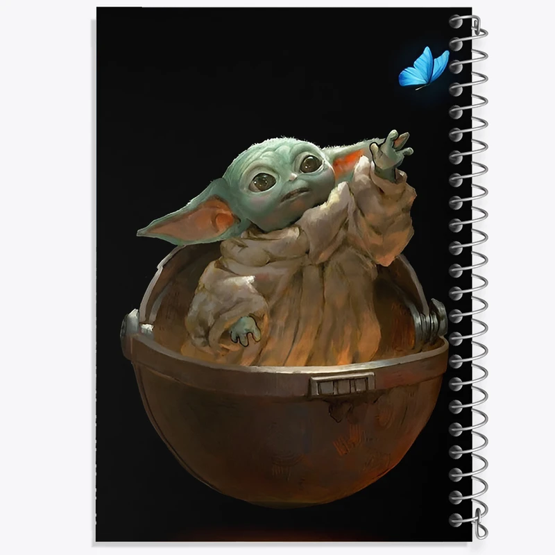 دفتر مشق 100 برگ خندالو طرح بیبی یودا کد F3373