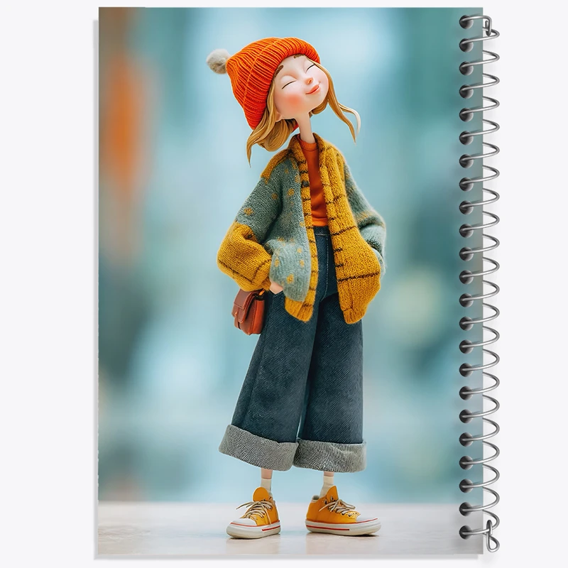 دفتر مشق 50 برگ خندالو طرح دخترانه فانتزی کد N8383