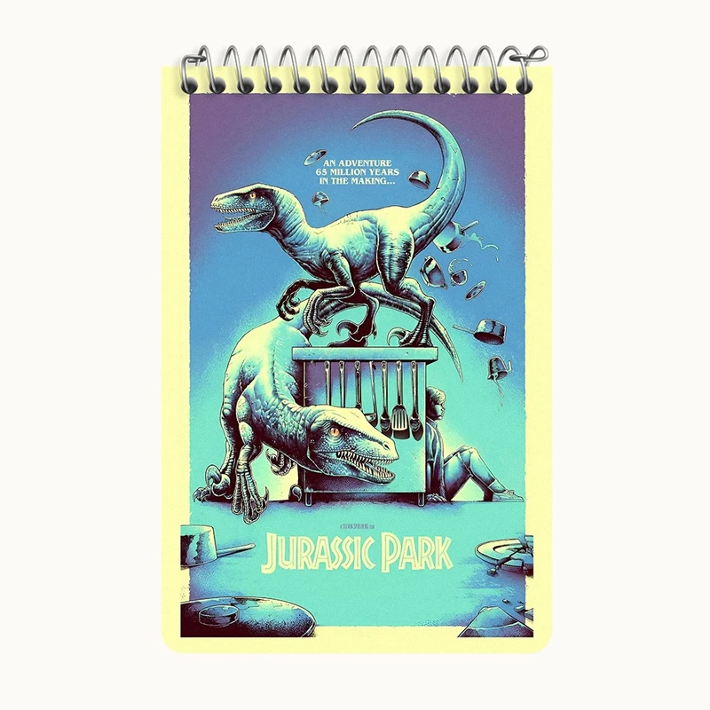 دفتر یادداشت 50 برگ خندالو طرح ژوراسیک (Jurassic Park) کد F13771