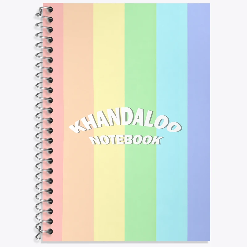 دفتر زبان 50 برگ خندالو مدل دو خط طرح رنگی رنگی کد N8038