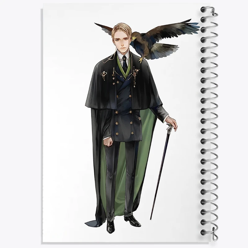 دفتر طراحی 50 برگ خندالو طرح مالفوی هری پاتر (Harry Potter) کد N2447