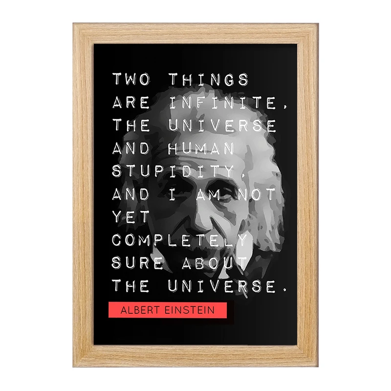 تابلو خندالو طرح آلبرت اینشتین (Albert Einstein) کد F14056