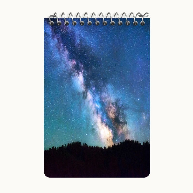 دفتر یادداشت 50 برگ خندالو طرح کهکشان (galaxy) کد F6714