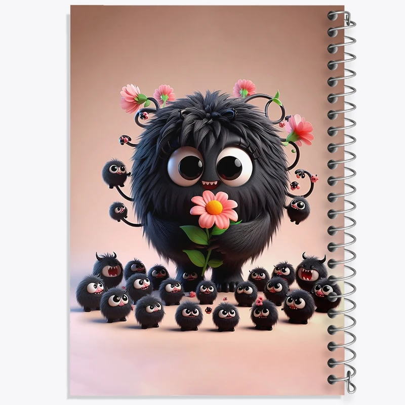 دفتر طراحی 50 برگ خندالو طرح هیولای بامزه کد N5853