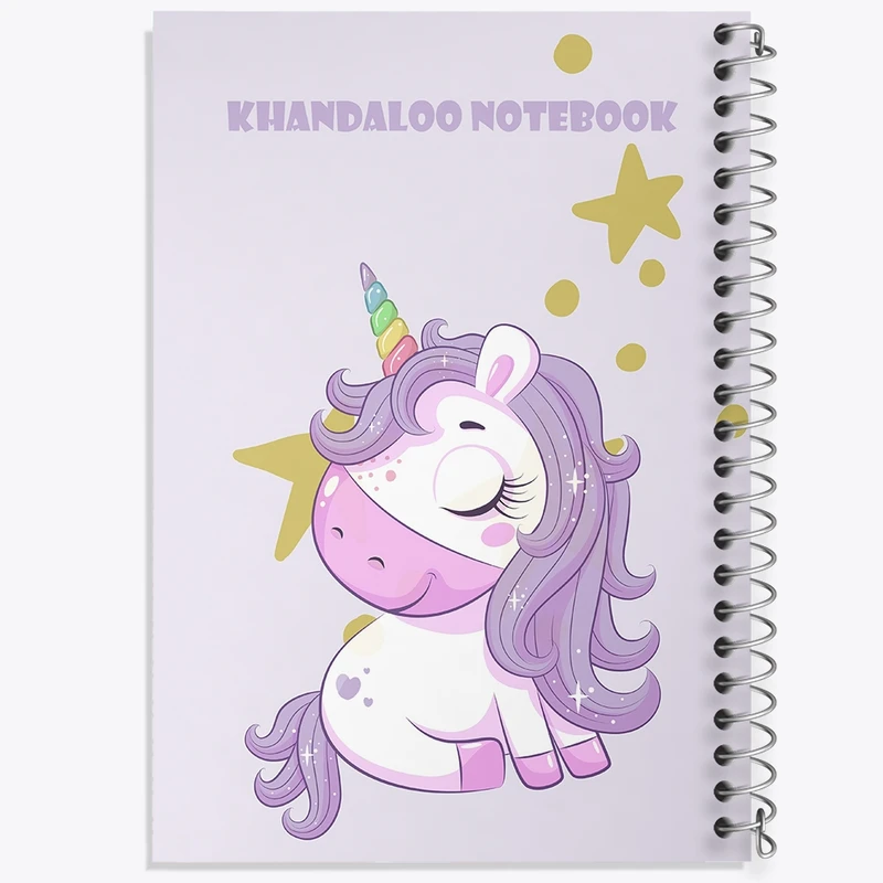 دفتر ژورنال نویسی 50 برگ خندالو مدل نقطه ای طرح اسب تک شاخ (Unicorn) کد N7312