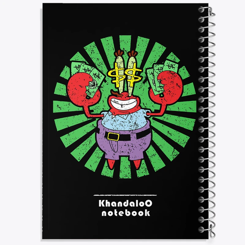 دفتر مشق 50 برگ خندالو طرح آقای خرچنگ کد N9451