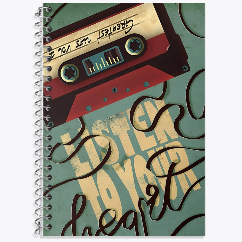 دفتر نت موسیقی 50 برگ خندالو طرح نوار کاست کد F9717