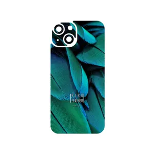 MAHOOT Green Feather Cover Sticker for Apple iPhone 14