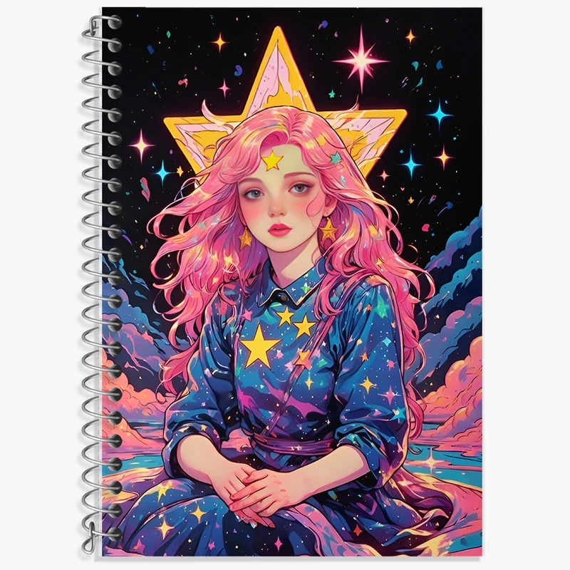 دفتر زبان 50 برگ خندالو مدل سه خط طرح دخترانه کد F11839