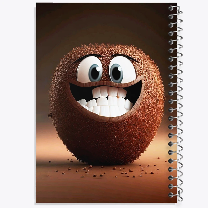 دفتر مشق 50 برگ خندالو طرح کیوی بامزه کد F8621