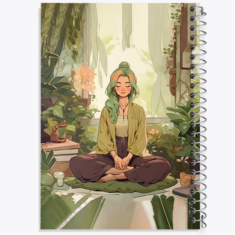 دفتر طراحی 50 برگ خندالو طرح مدیتیشن (Meditation) کد N2995