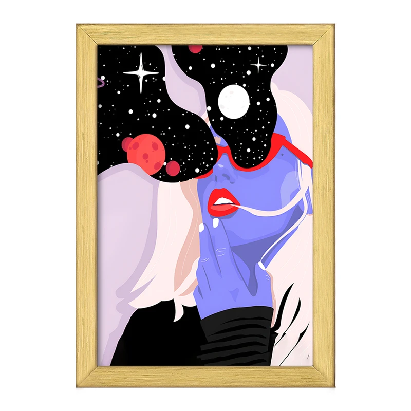 تابلو خندالو طرح دخترانه ی کهکشانی کد F4269