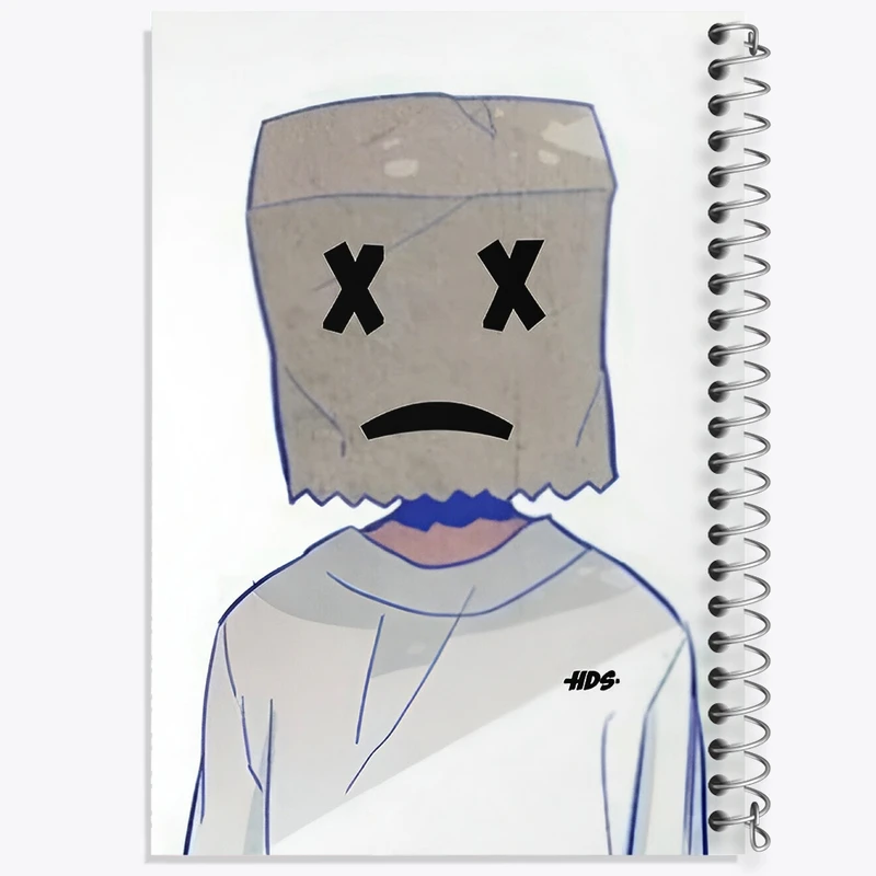 دفتر طراحی 50 برگ خندالو طرح صورت پاکتی کد N2890