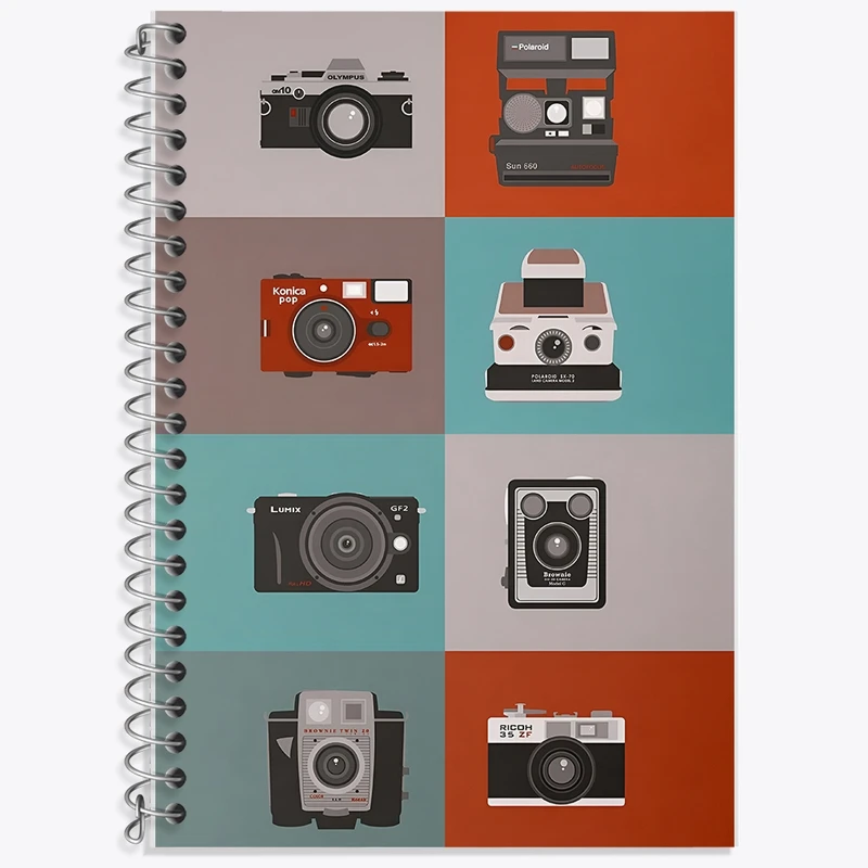 دفتر زبان 50 برگ خندالو مدل سه خط طرح دوربین عکاسی کد F9713