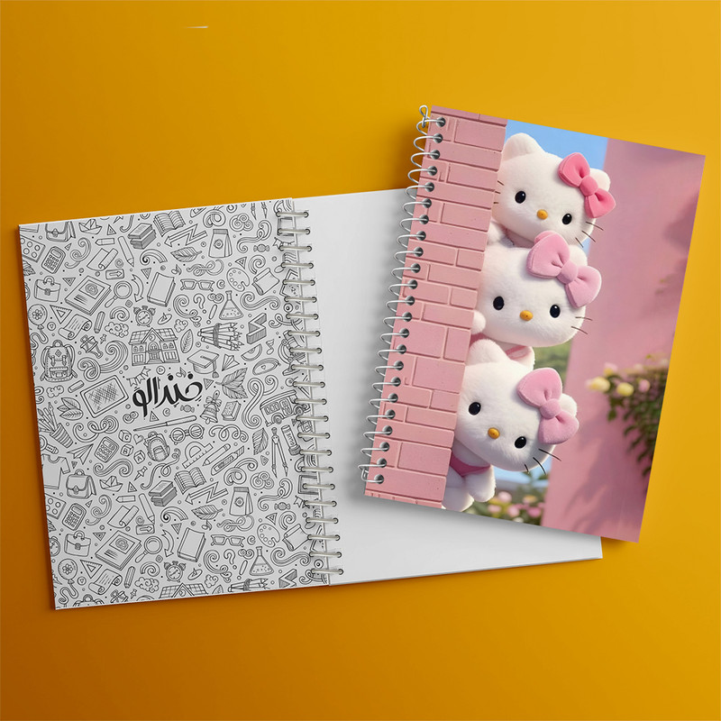 دفتر نقاشی 50 برگ خندالو طرح هلو کیتی کد F10305