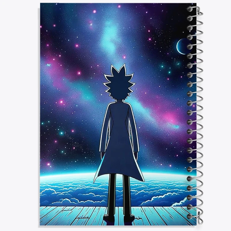 دفتر ژورنال نویسی 50 برگ خندالو مدل نقطه ای طرح ریک و مورتی (Rick and Morty) کد F4170