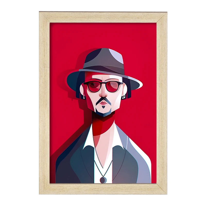 تابلو خندالو طرح جانی دپ (Johnny Depp) کد F14370