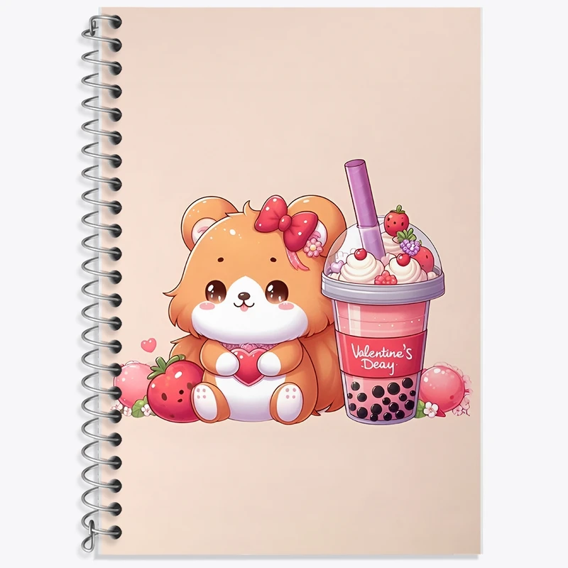 دفتر زبان 50 برگ خندالو مدل سه خط طرح خرس کوچولو کد F11106