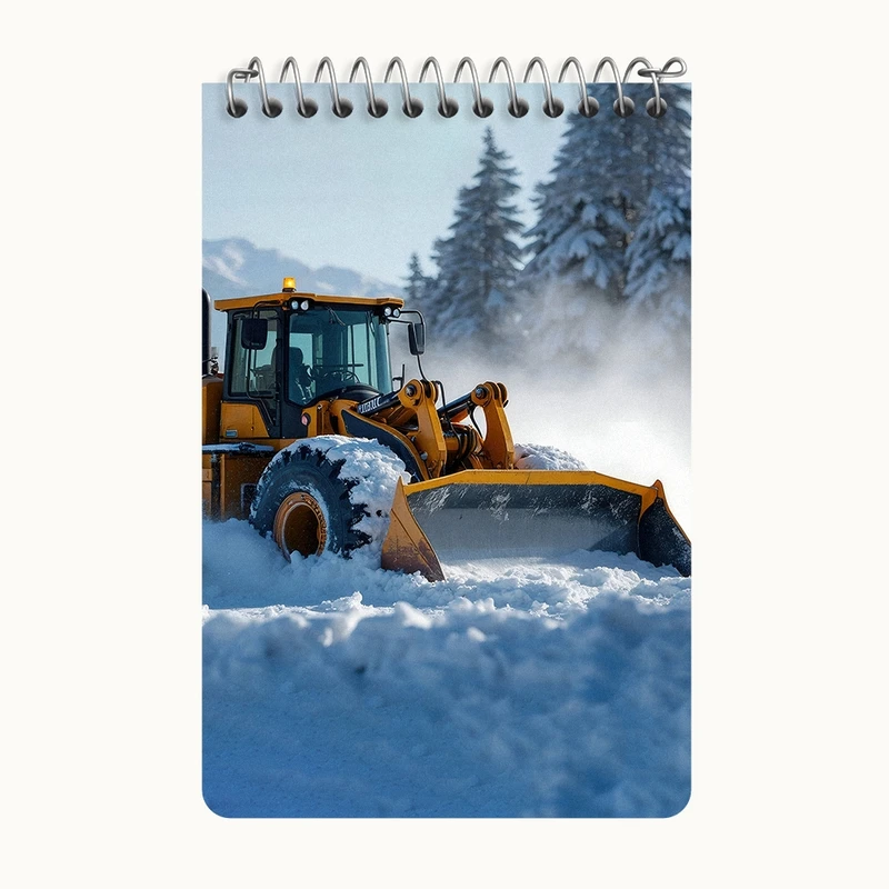 دفتر یادداشت 50 برگ خندالو طرح بولدوزر (Bulldozer) کد F5230