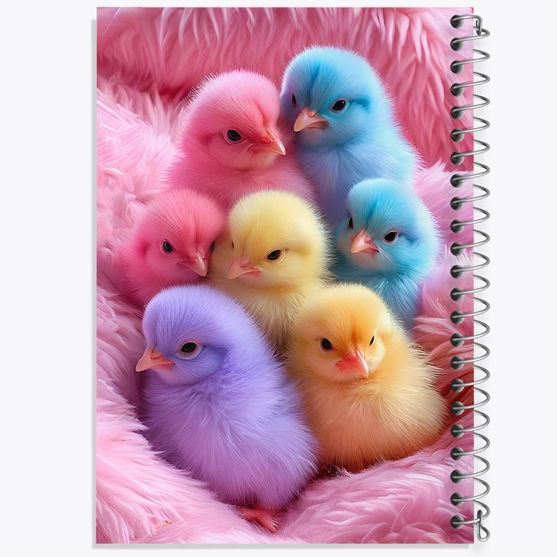 دفتر شطرنجی 50 برگ خندالو طرح جوجه های رنگی کد F12819